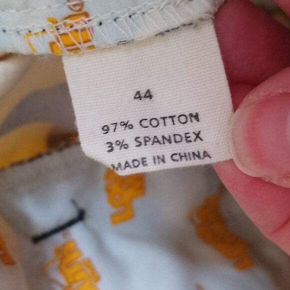 Loudmouth Mens Golf Shorts, 44 x 11, Yellow & Black Houndstooth Print - Picture 12 of 13